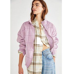 Free People Lavender Dolman Bomber Jacket